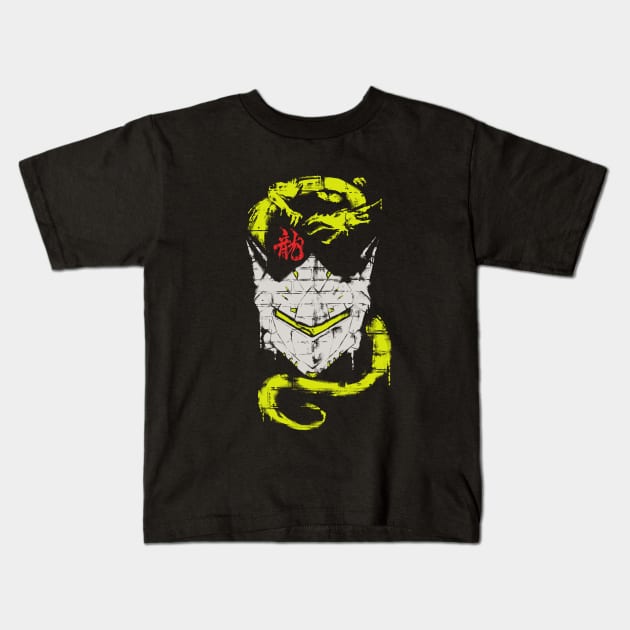 Genji Spray Wall Kids T-Shirt by Dracortis